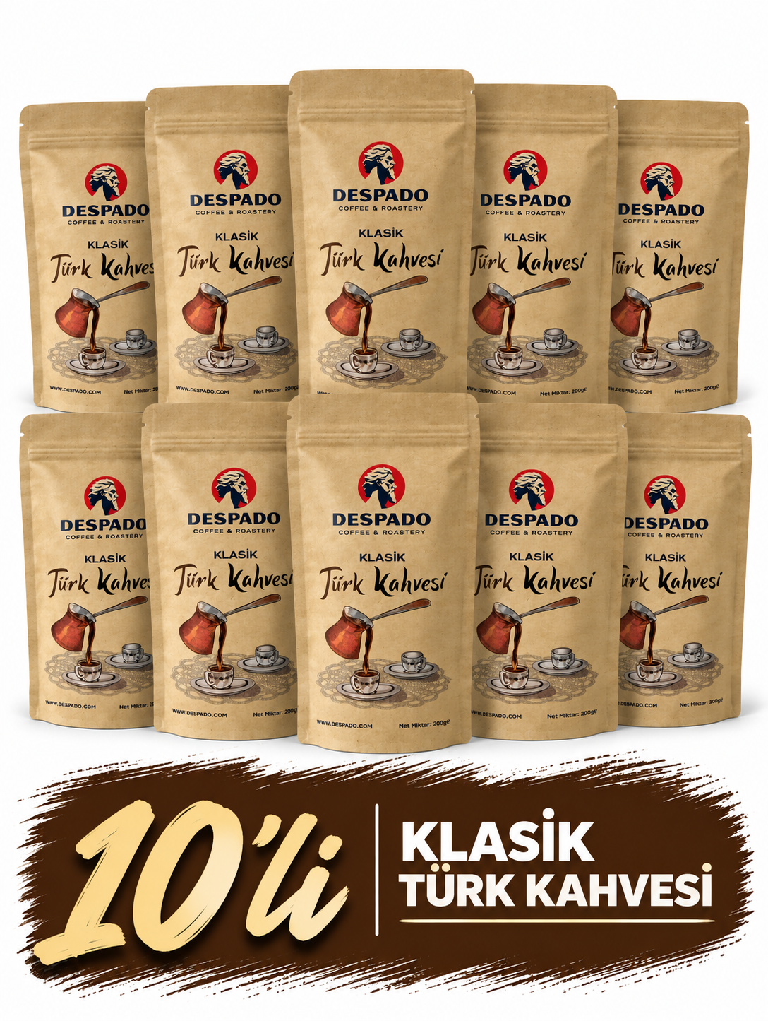 Despado Klasik Türk Kahvesi 100 Gr 10'li Avantaj Paketi