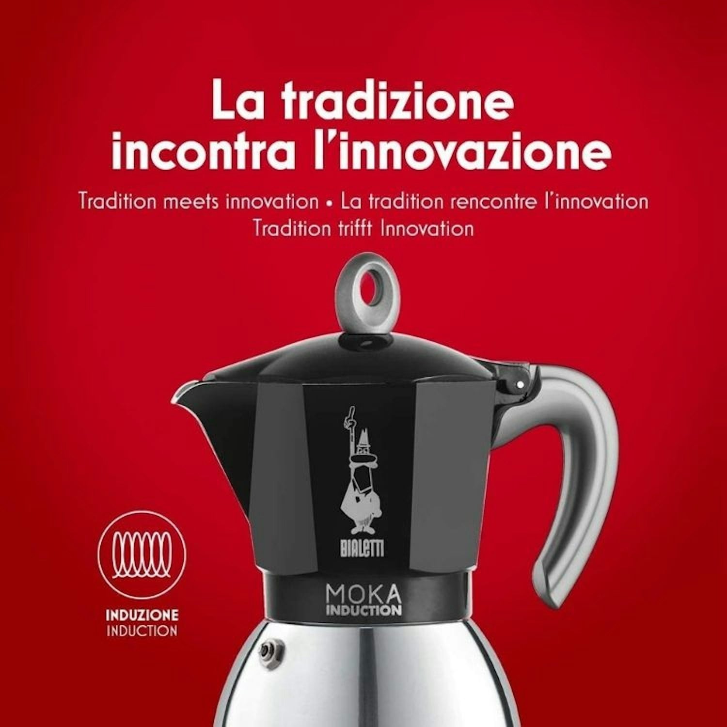 Bialetti İndüksiyon Siyah Moka Pot (4 Cup)