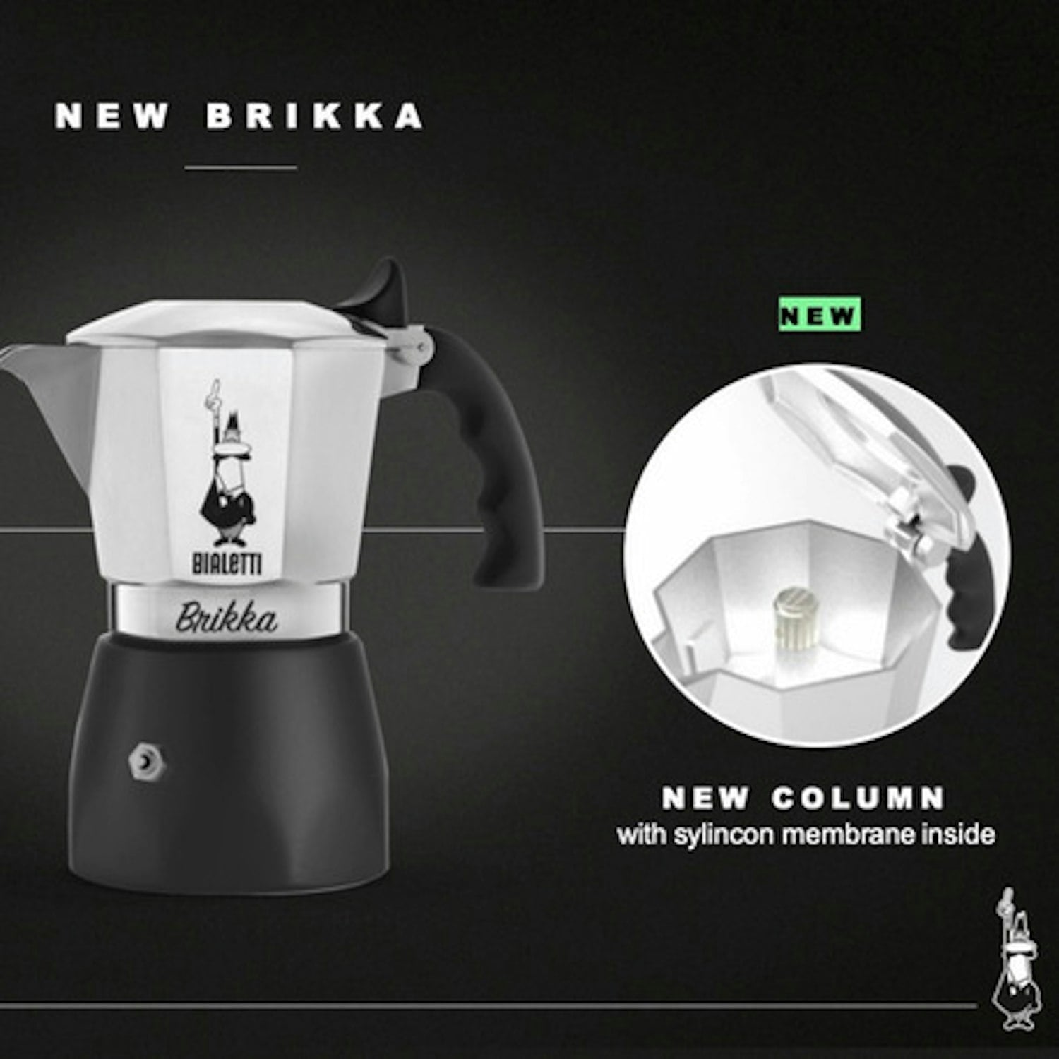 Bialetti New Brikka Moka Pot 2 cup
