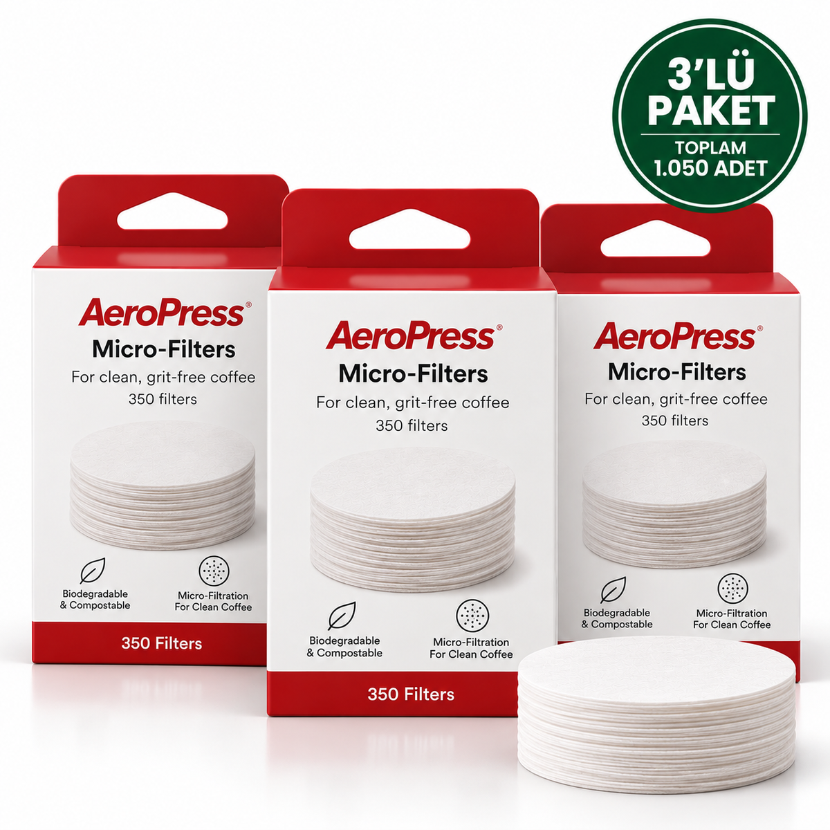 AeroPress Mikro Filtre Kağıdı 3'lü Paket