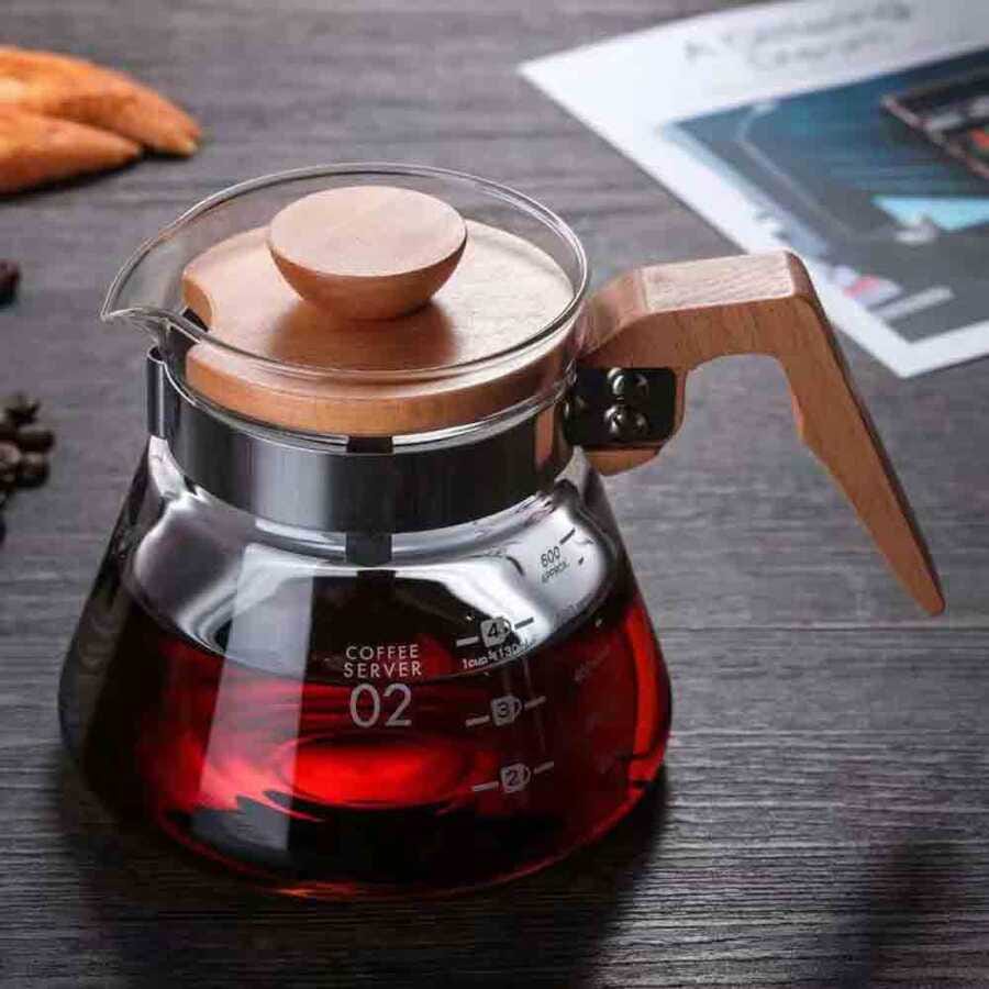Epinox Ahşap Saplı Kahve Servis Sürahisi 3 Cup