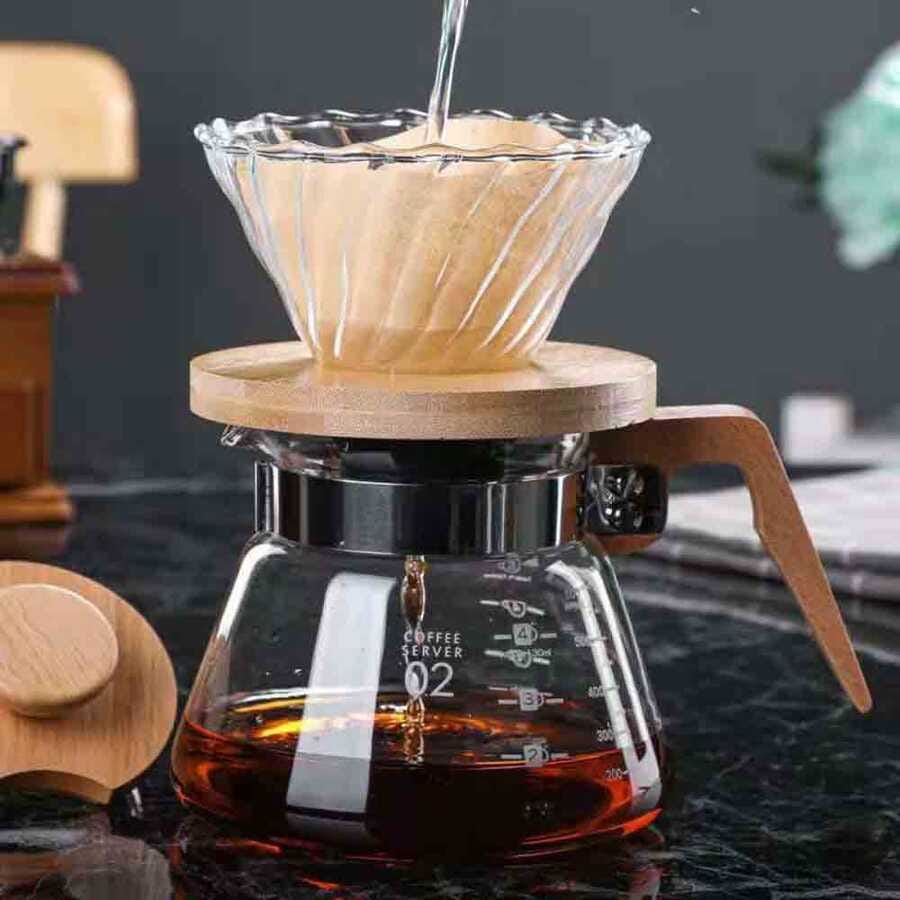 Epinox Ahşap Saplı Kahve Servis Sürahisi 3 Cup