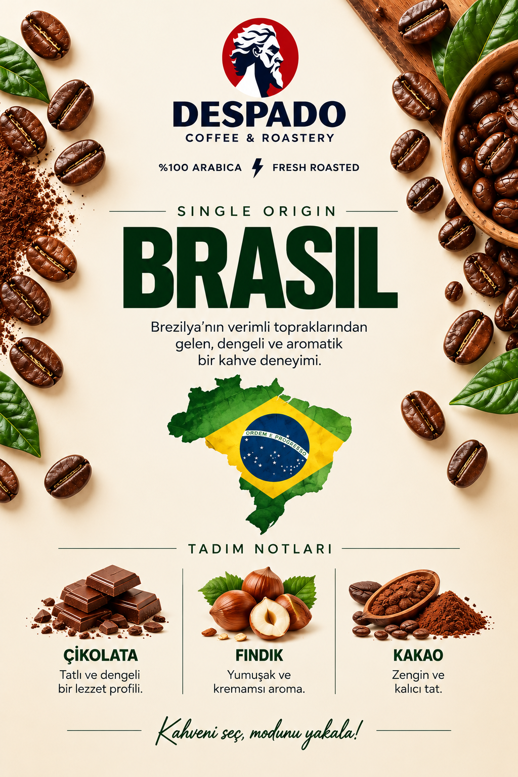 Despado Coffee Brazil Single Origin Kahve 250 Gr