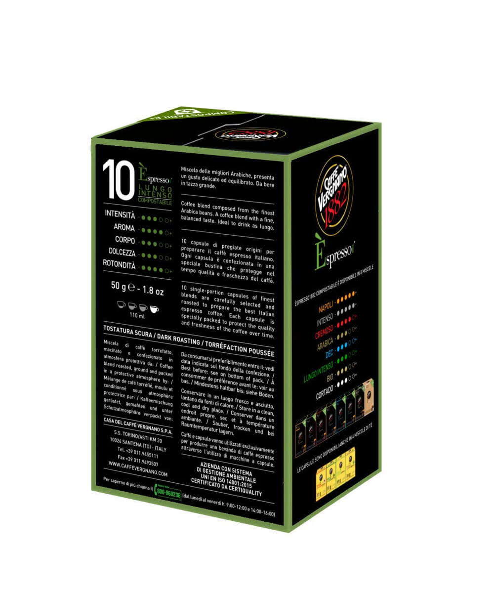 Caffe Vergnano Espresso Lungo 10'lu Kapsül Kahve