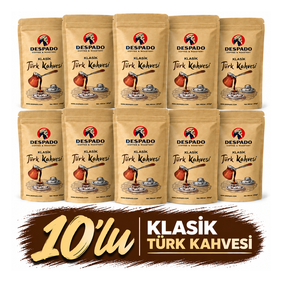 Despado Klasik Türk Kahvesi 100 Gr 10'li Avantaj Paketi