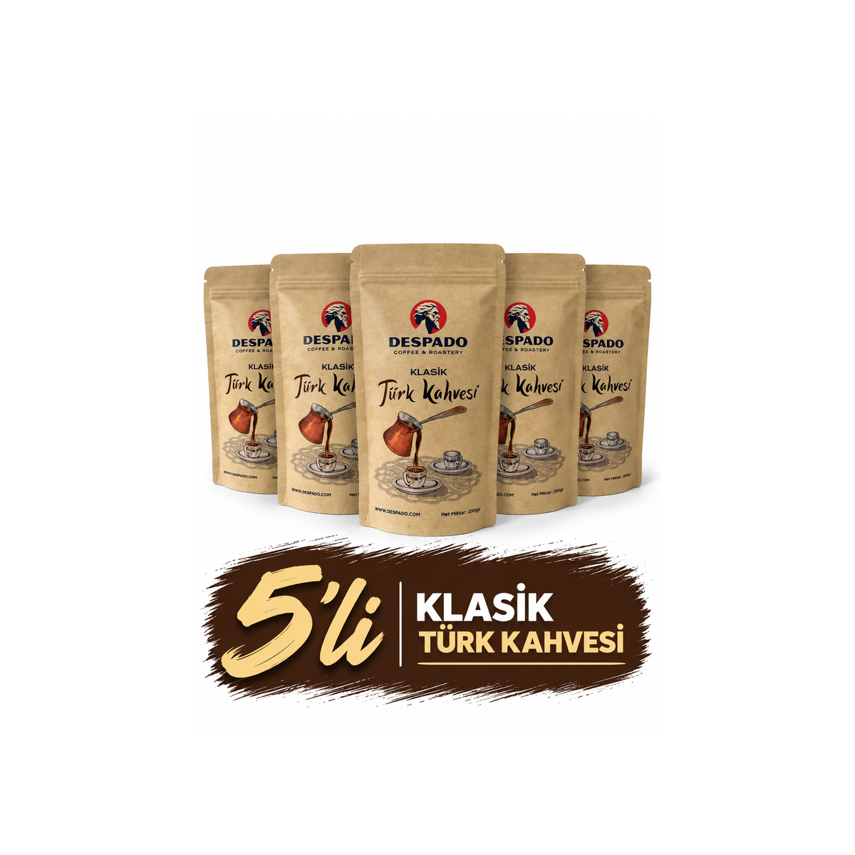 Despado Klasik Türk Kahvesi 100 Gr 5'li Avantaj Paketi