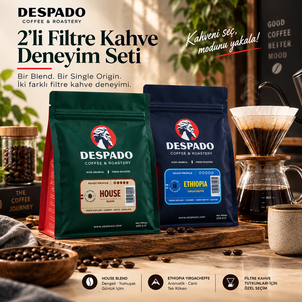 Despado Coffee 2'li Filtre Kahve Deneyim Seti