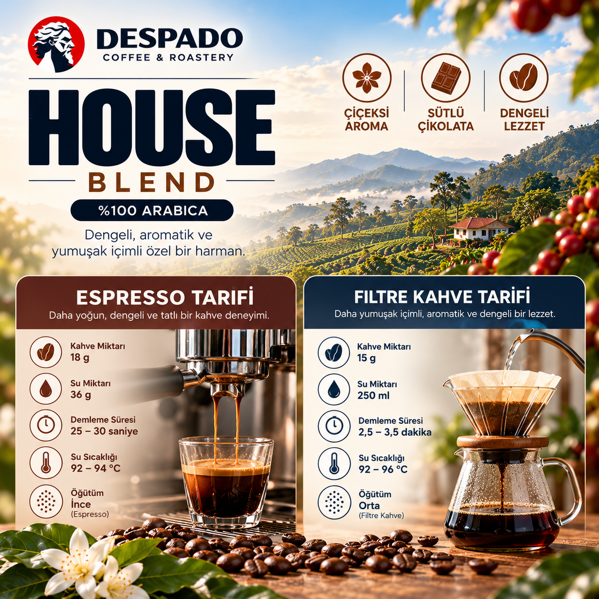 Despado Coffee House Blend Kahve 250 Gr