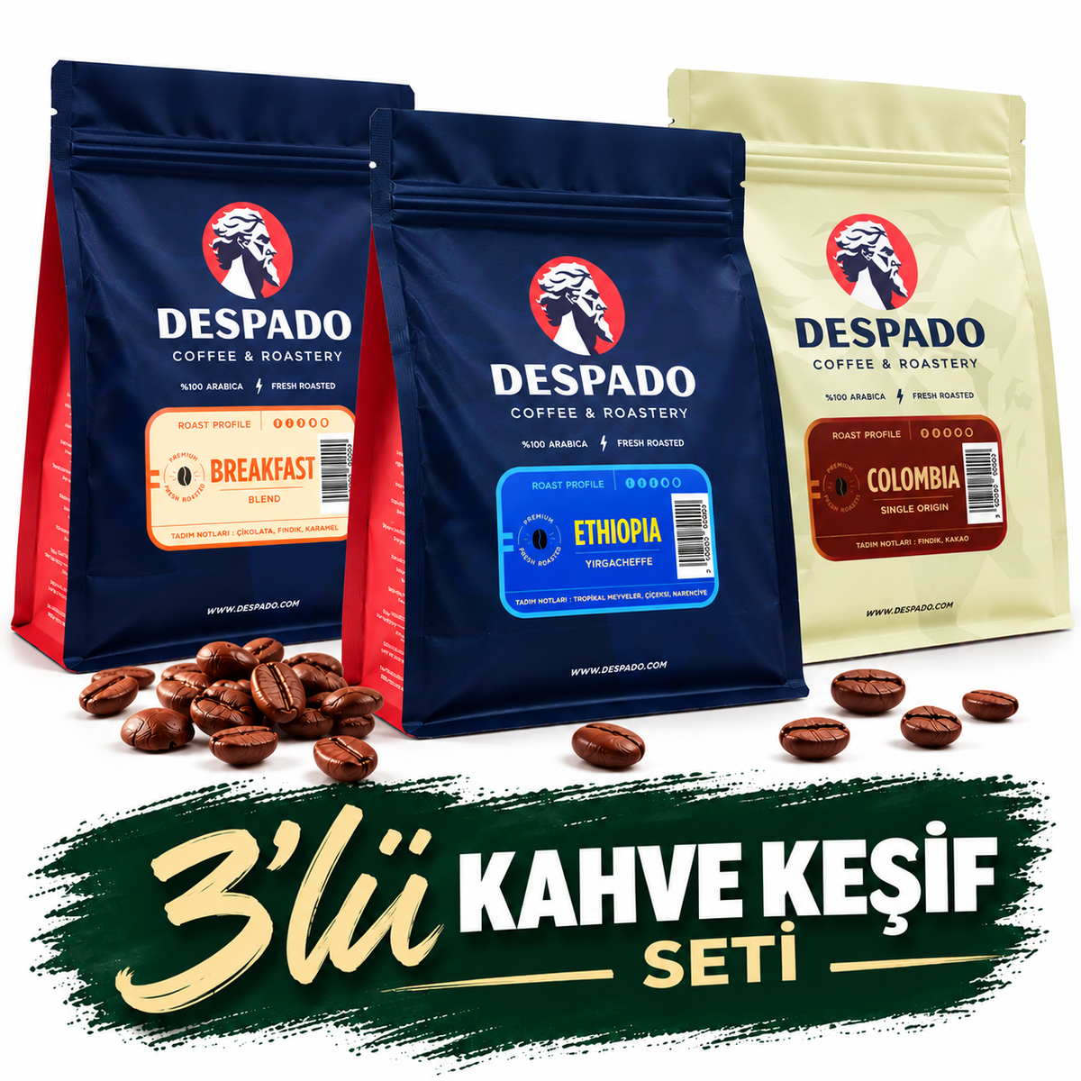 Despado Coffee 3'lü Kahve Keşif Seti 750 g