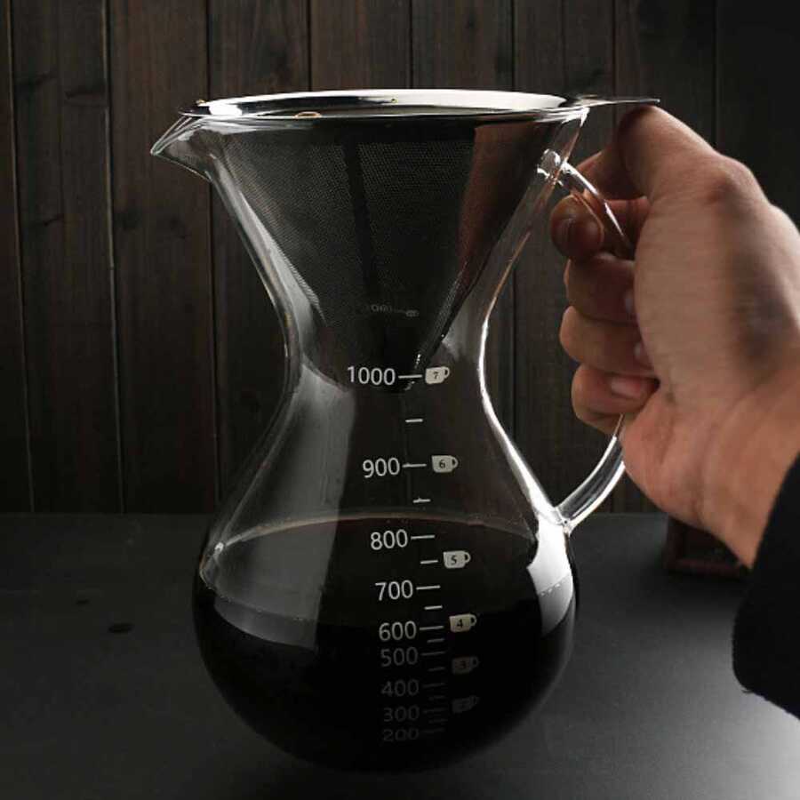 Epinox Filtreli Cam Kahve Demleme Sürahisi 1000 Ml