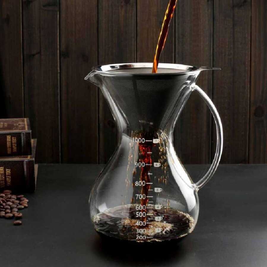 Epinox Filtreli Cam Kahve Demleme Sürahisi 1000 Ml