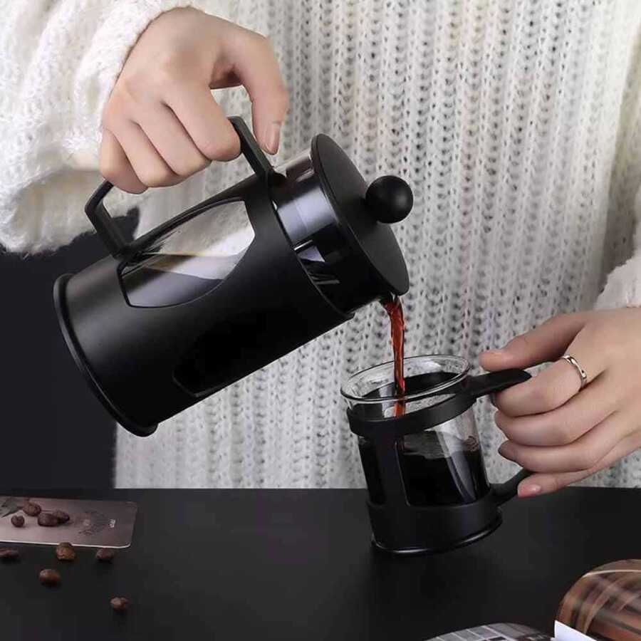 Epinox French Press 3 Cup Siyah Plastik 350 Ml