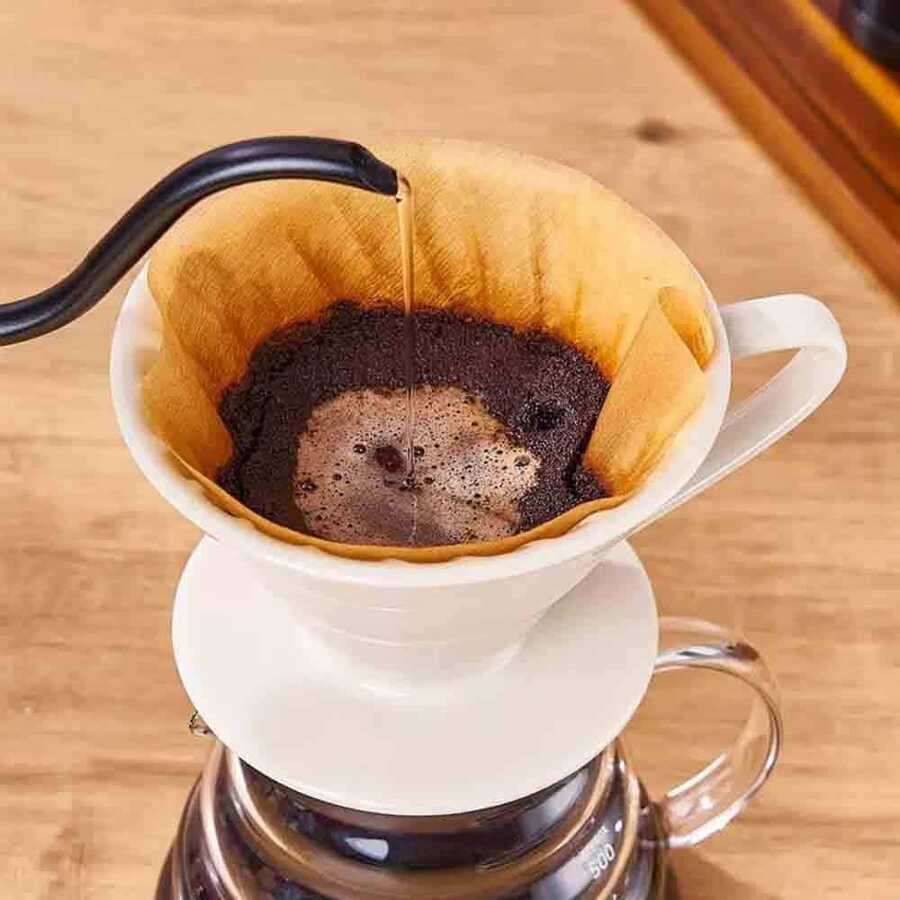 Epinox V60 Seramik Kahve Demleme Dripper Beyaz