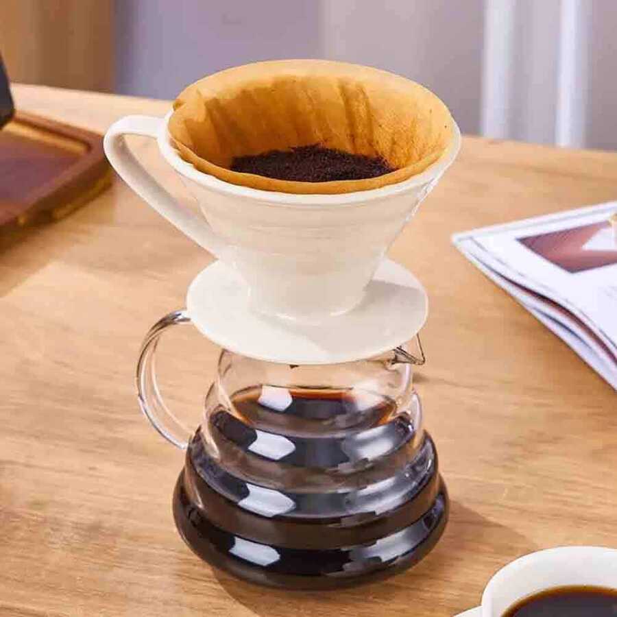 Epinox V60 Seramik Kahve Demleme Dripper Beyaz