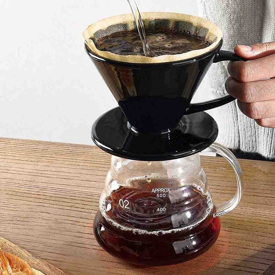 Epinox V60 Seramik Kahve Demleme Dripper Siyah
