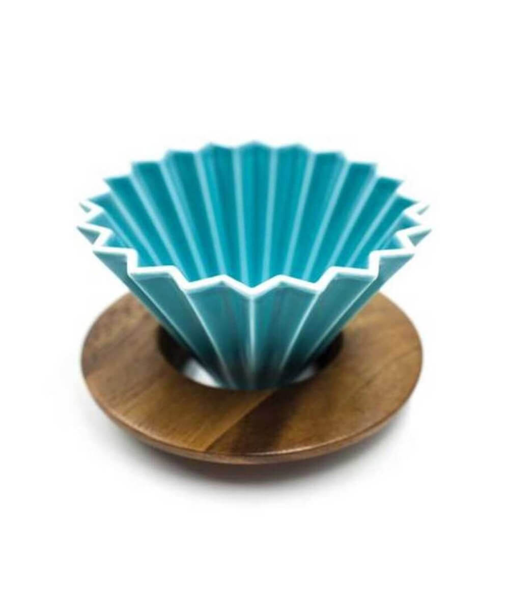 Epinox Ahşap Standlı Dripper Turkuaz