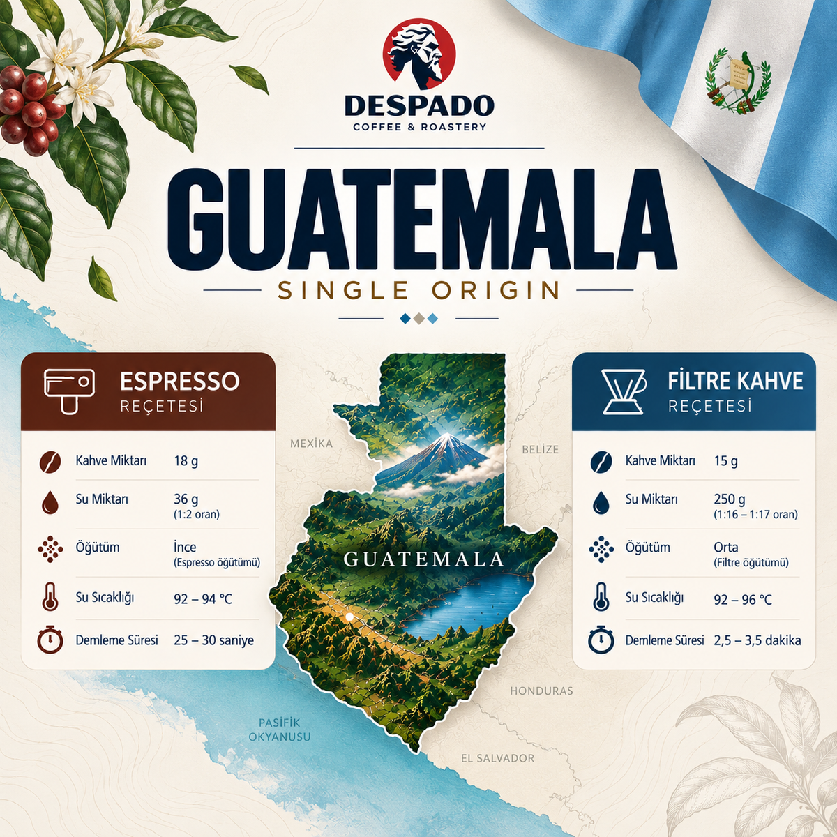 Despado Coffee Guatemala Single Origin Kahve 250 Gr