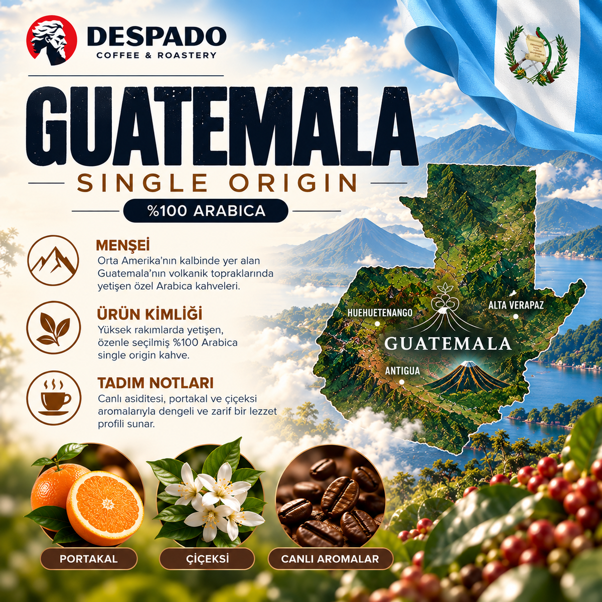 Despado Coffee Guatemala Single Origin Kahve 250 Gr