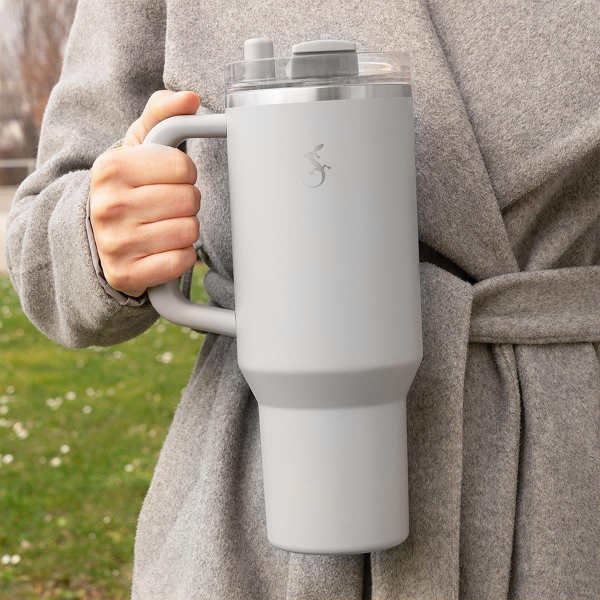 Lurch Big Cup 1.2 L Paslanmaz Çelik Termos Uzatılabilir Pipetli Çift Katmanlı Sızdırmaz Termos