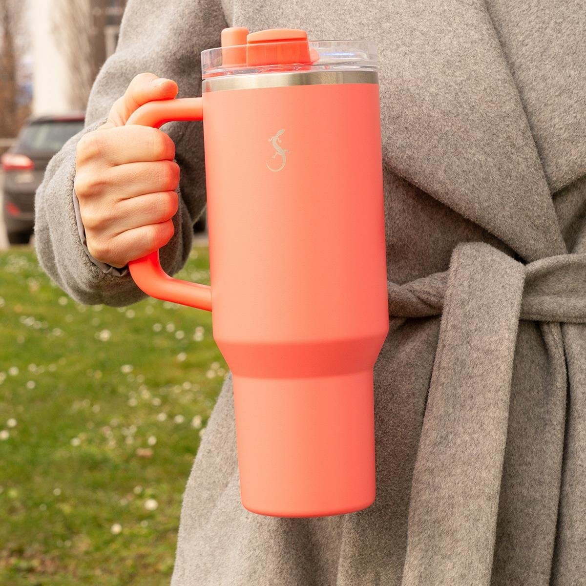 Lurch Big Cup 1.2 L Paslanmaz Çelik Termos Uzatılabilir Pipetli Çift Katmanlı Sızdırmaz Termos