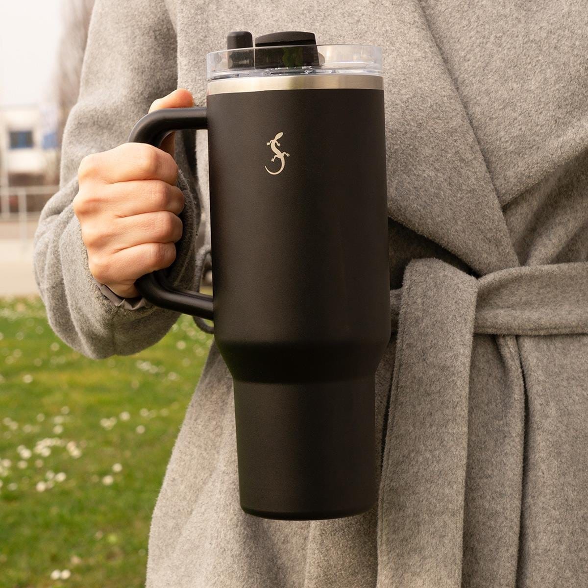 Lurch Big Cup 1.2 L Paslanmaz Çelik Termos Uzatılabilir Pipetli Çift Katmanlı Sızdırmaz Termos