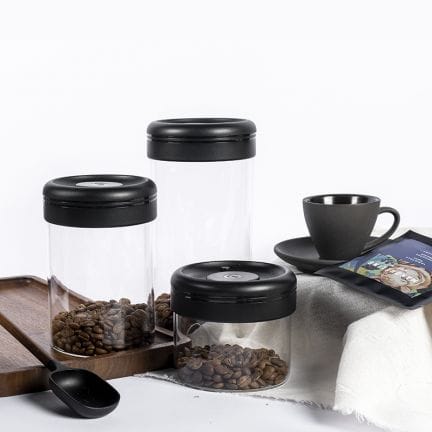 Timemore Vakumlu Cam Kahve Saklama Kabı, 1200 ml
