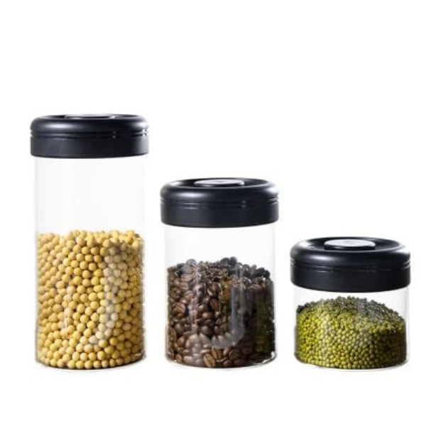 Timemore Vakumlu Cam Kahve Saklama Kabı, 1200 ml