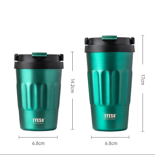 Tyeso Coffe Mug Vakumlu Paslanmaz Çelik 400 ML Taşıma Kulplu