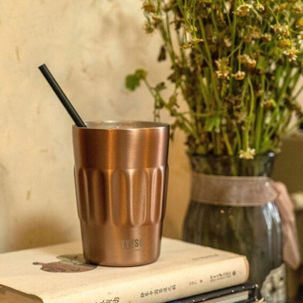 Tyeso Coffe Mug Vakumlu Paslanmaz Çelik 400 ML Taşıma Kulplu