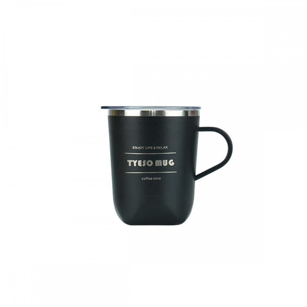 Tyeso Cubic Mug Vakumlu Paslanmaz Çelik Kapaklı 300 ML(Siyah)