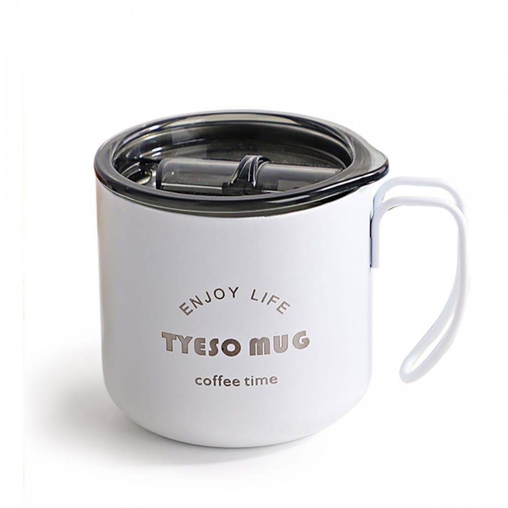 Tyeso Fiery Coffe Mug Paslanmaz Çelik Termal Kapaklı 350ML
