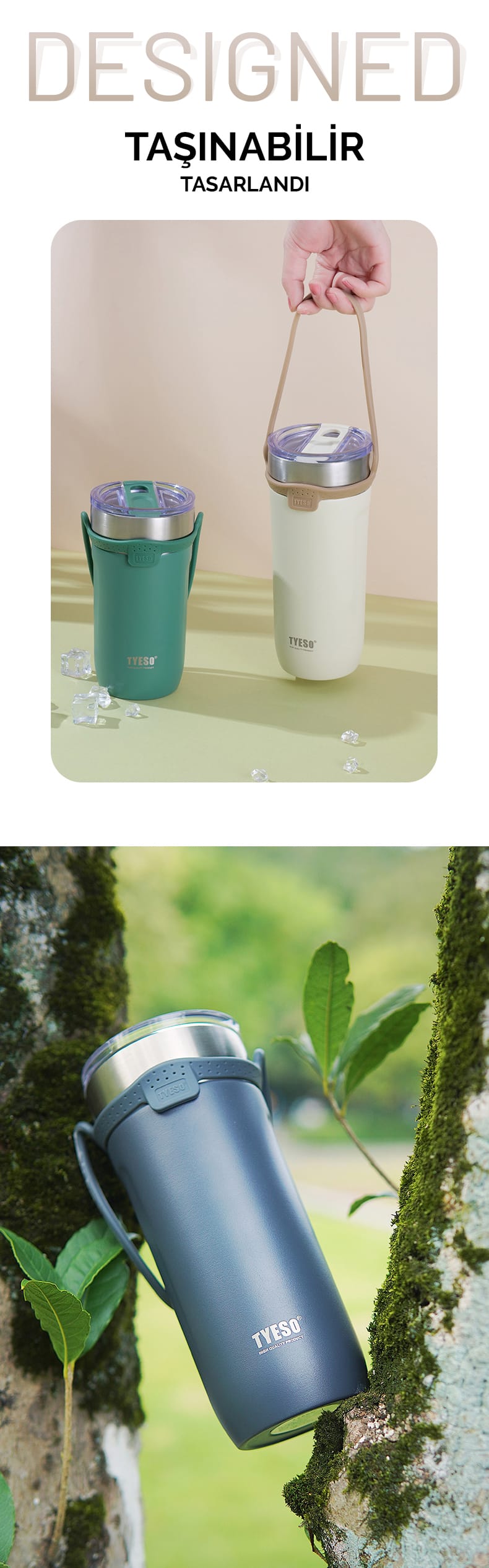 Tyeso SoulMate Tumbler Silikon Askı 550 ML