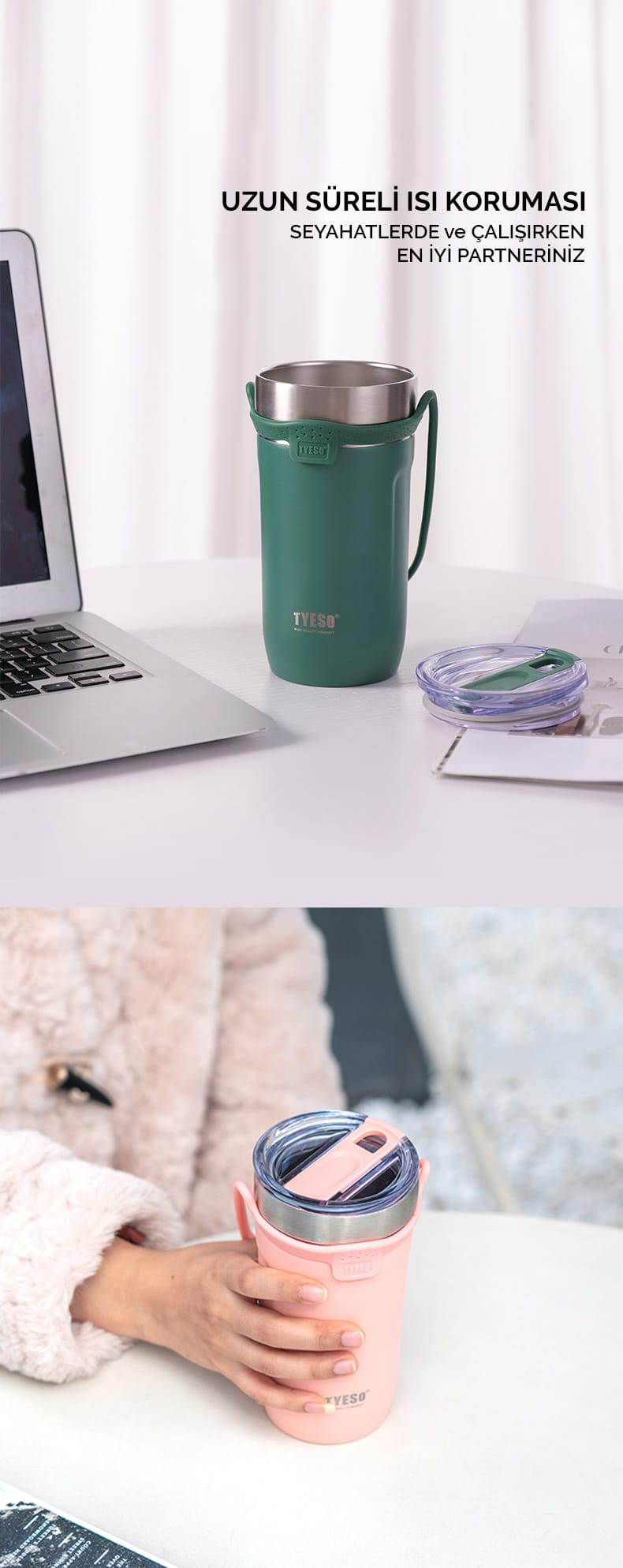 Tyeso SoulMate Tumbler Silikon Askı 550 ML