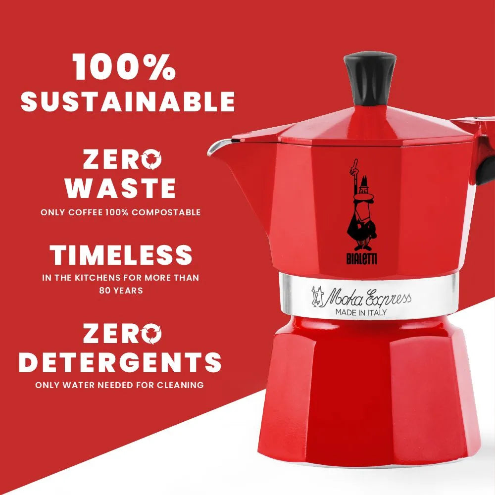 Bialetti Moka Pot Express Kırmızı 6 Cup