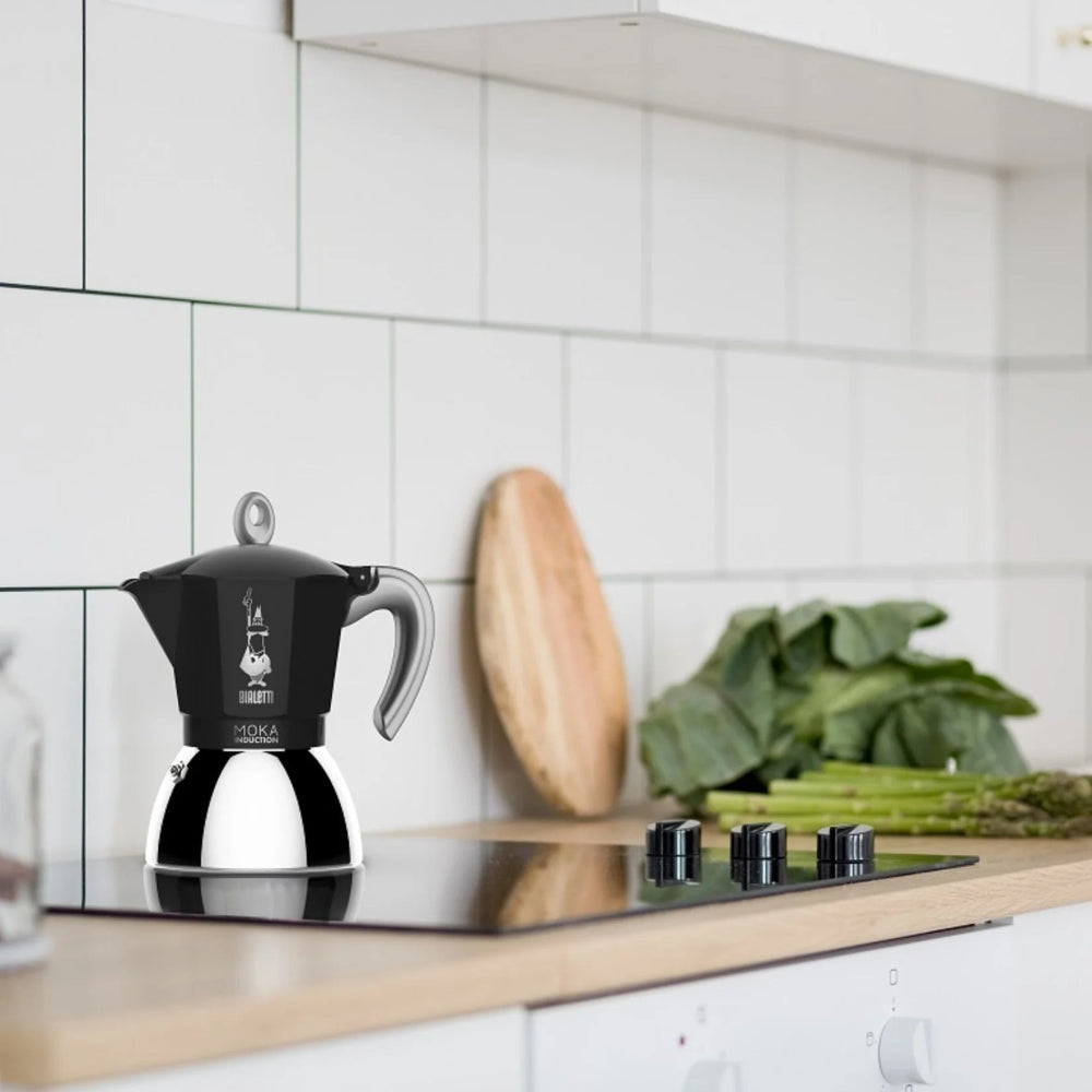 Bialetti İndüksiyon Siyah Moka Pot (4 Cup)