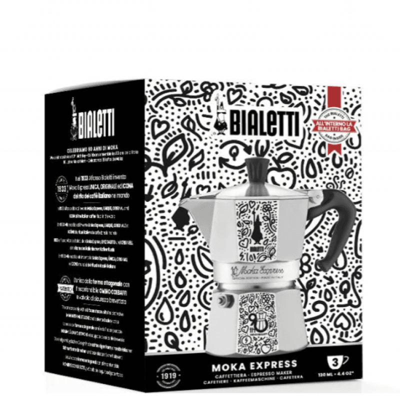 Bialetti Moka Express 3 Cup (90. Yıl Dönümü Özel Tasarım)