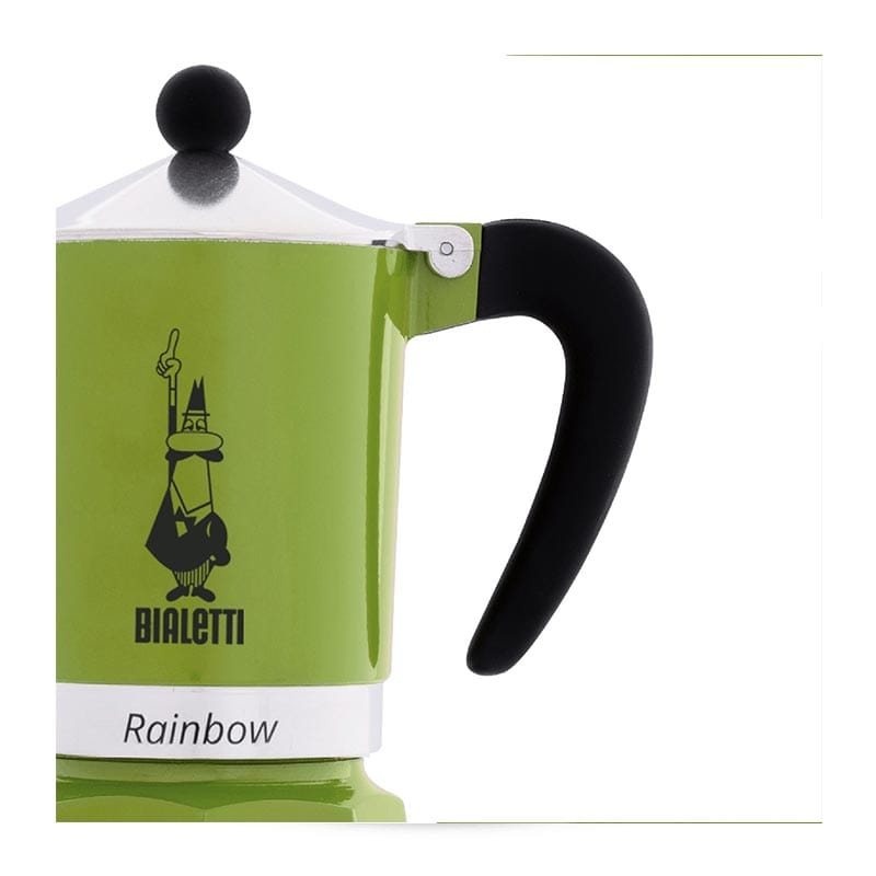 Bialetti Rainbow Moka Pot, 3 Cup, Yeşil
