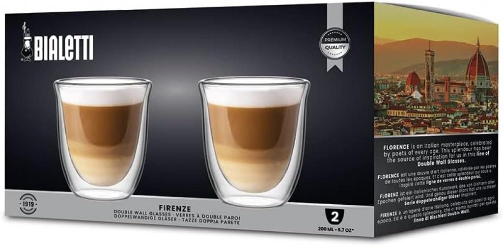 Bialetti Set 2'li Çift Cam Bardak Seti Firenze 200 ML