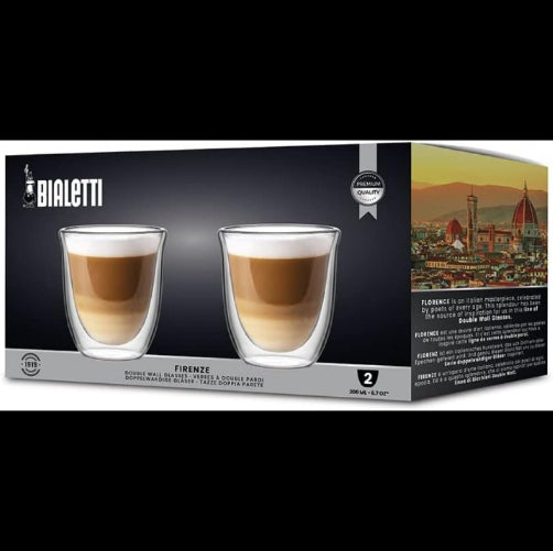 Bialetti Set 2'li Çift Cam Bardak Seti Firenze 200 ML