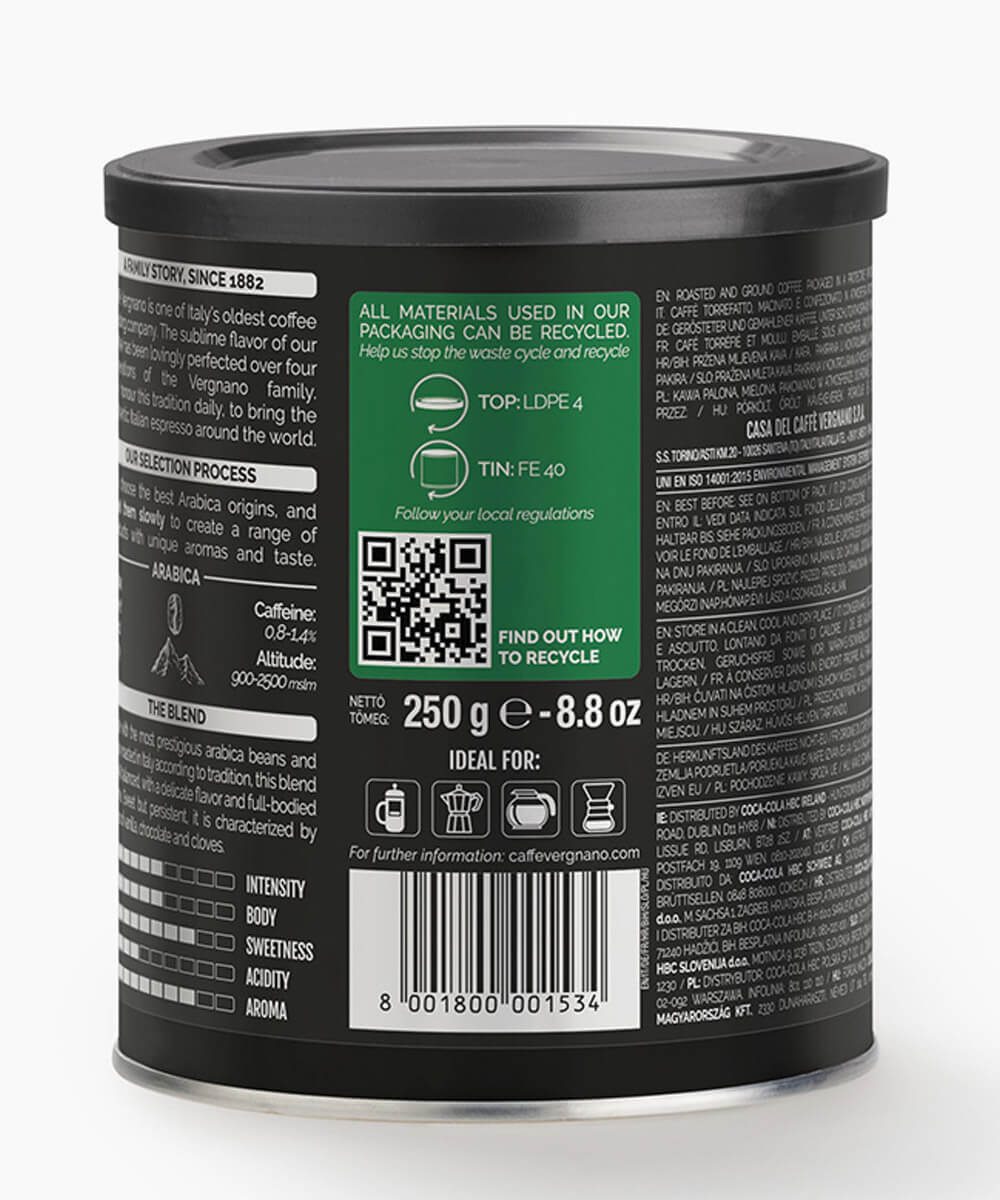 Caffe Vergnano Arabica Moka 250 Gr