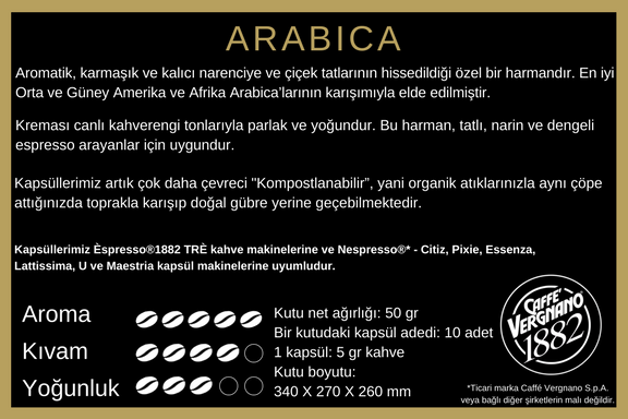 Caffe Vergnano Espresso Arabica Kapsül Kahve