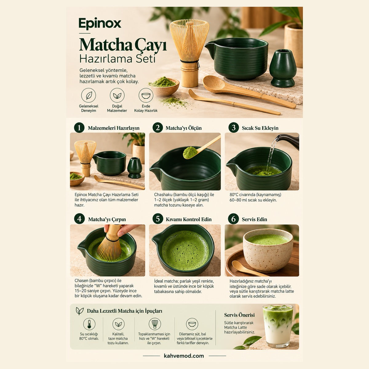 Epinox Matcha Çayı Hazırlama Seti