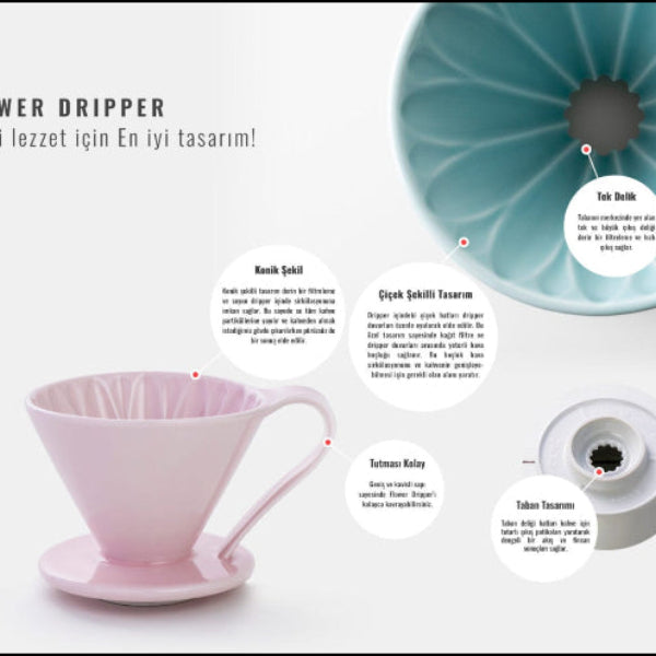 Cafec Flower Dripper Cup4 ( Yeşil )