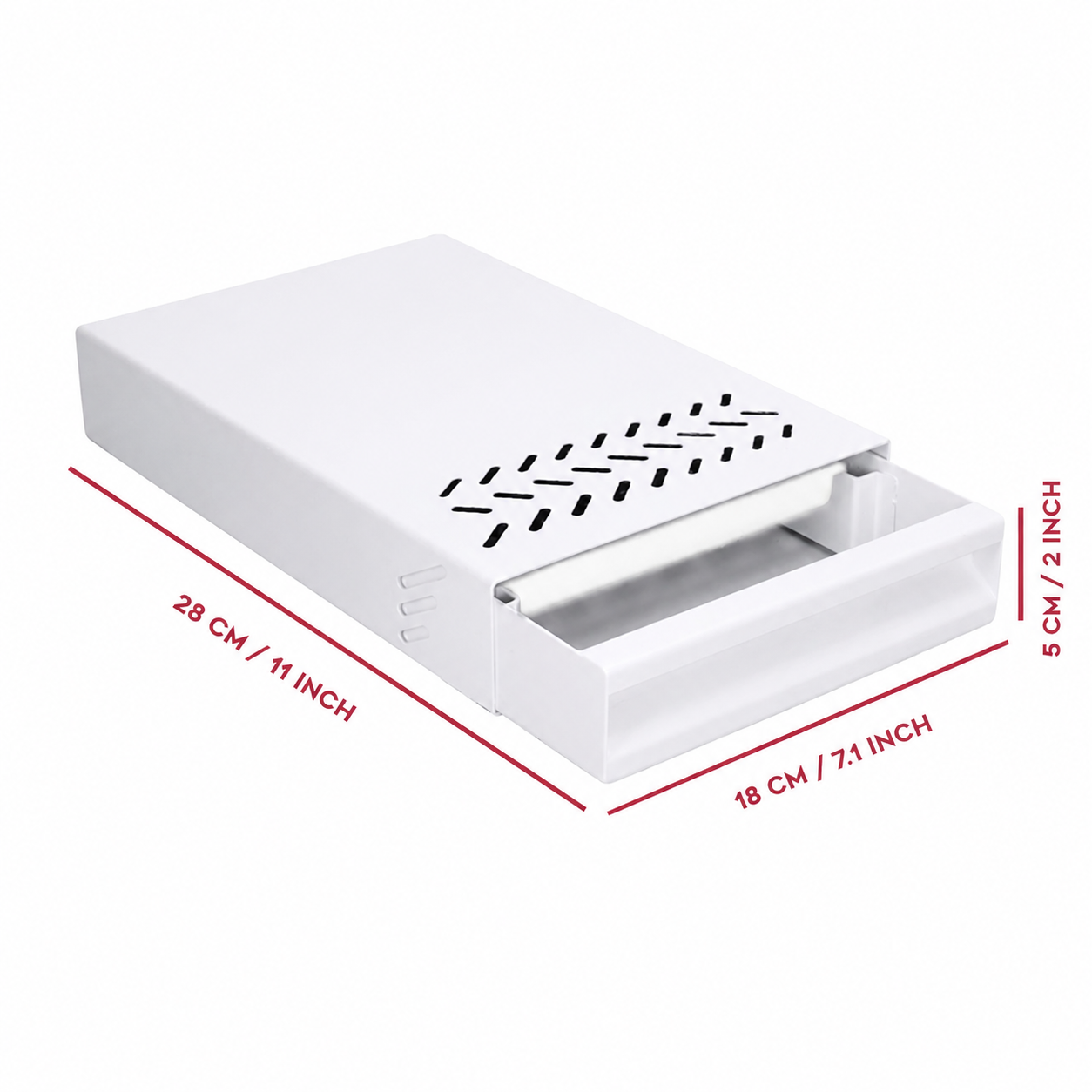 Epinox Beyaz Metal Kahve Posa Çekmecesi Knock Box (KPT-35)