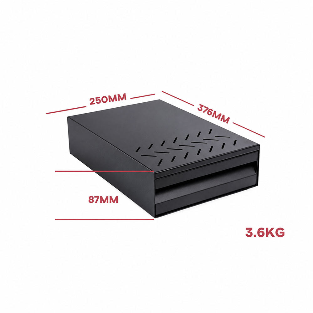 Epinox Siyah Metal Kahve Posa Çekmecesi Knock Box (PTS-24)