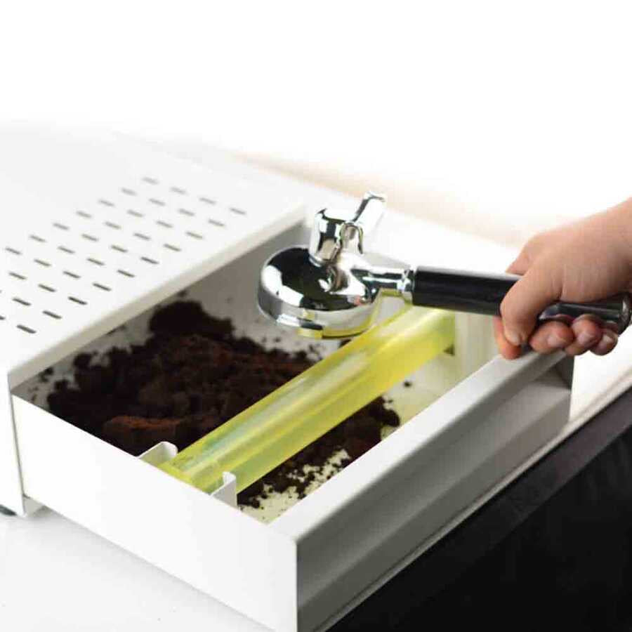 Epinox Beyaz Metal Kahve Posa Çekmecesi Knock Box (KPT-35)