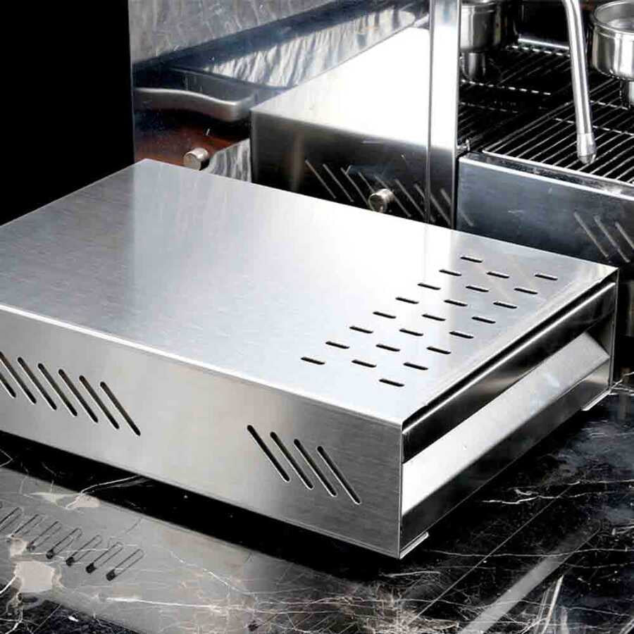 Epinox Beyaz Metal Kahve Posa Çekmecesi Knock Box (KPT-35)