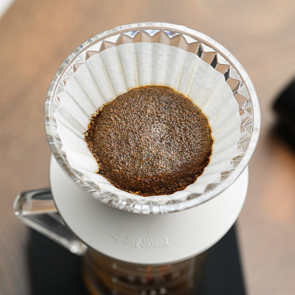 MHW-3BOMBER Elf Glass Coffee Dripper Şeffaf Beyaz Tabanli - Kahvemod (3)