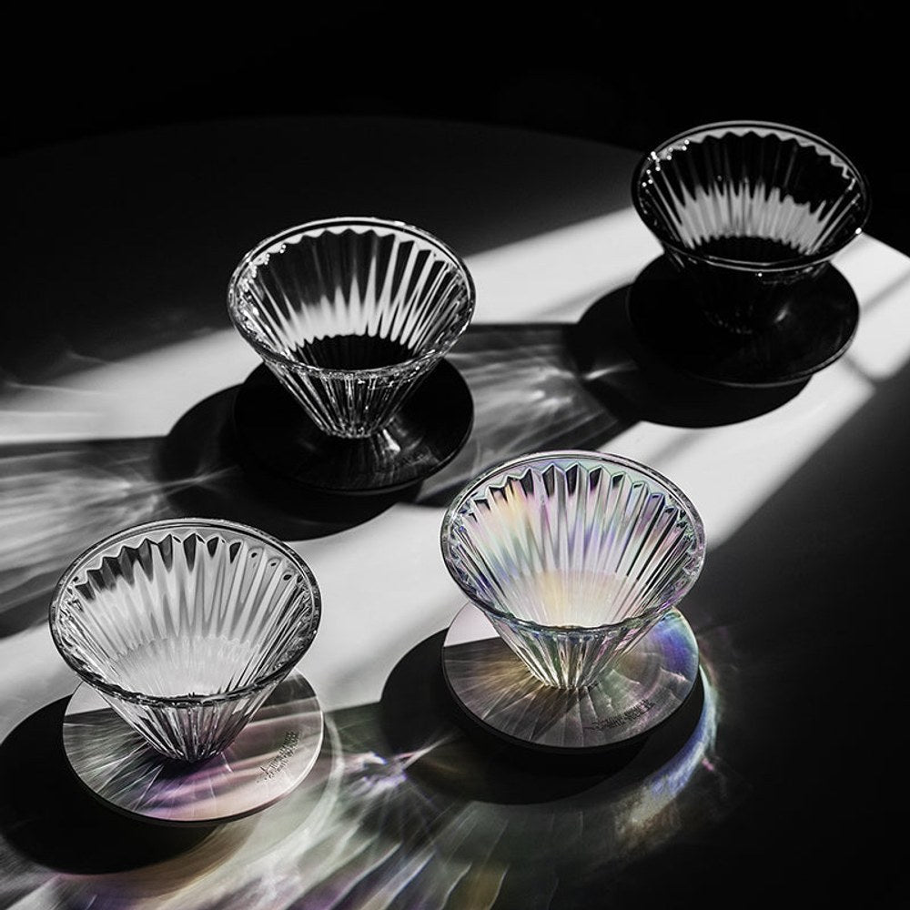 MHW-3BOMBER Elf Glass Coffee Dripper Şeffaf Beyaz Tabanli - Kahvemod (5)