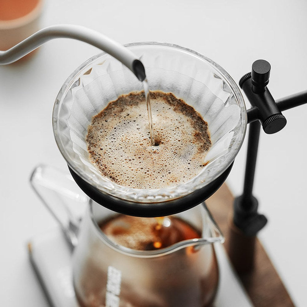 MHW-3BOMBER Elf Glass Coffee Dripper Şeffaf Siyah Tabanlı - Kahvemod (11)